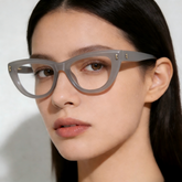 Clarity_LS010 Retro Cat Eye Prescription Eyeglasses – Custom Lenses for Myopia & Presbyopia, Premium Unisex Frames