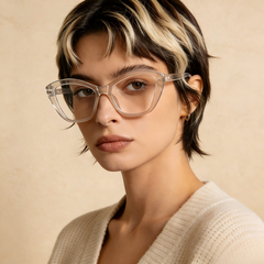 Lorne_LS048 Bold Cat Eye Prescription Eyeglasses – Custom Lenses for Myopia & Presbyopia, Premium Unisex Frames