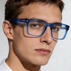 etherealaze 25005 Classic Square Prescription Eyeglasses – Custom Myopia & Presbyopia Lenses, Premium Frame for Men & Women