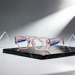 axiom 581049 Premium Square Prescription Eyeglasses – Custom Myopia & Presbyopia Lenses, Acetate Frame for Men & Women,Minimalist Design for Everyday Wear