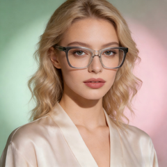 Elowen_LS003 Cat Eye Rectangle Prescription Eyeglasses – Custom Lenses for Myopia & Presbyopia, Fashion Unisex Frames