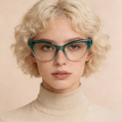 Pace_LS007 Cat Eye Prescription Eyeglasses – Custom Lenses for Myopia & Presbyopia, Lightweight Unisex Frames