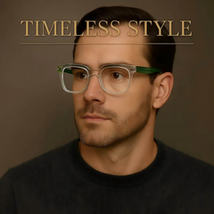 Lumen 581035 Premium Black Square Prescription Eyeglasses | Custom Myopia & Presbyopia Lenses