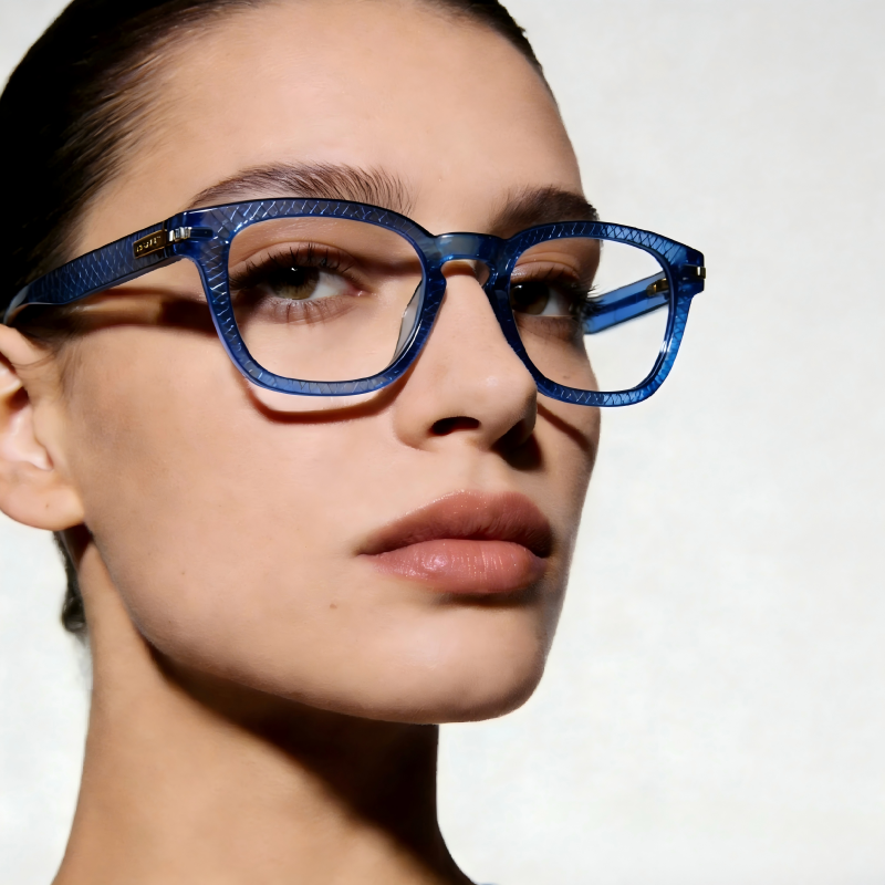 Lensly 25007 Retro Square Prescription Eyeglasses – Custom Myopia & Presbyopia Lenses, Premium Frame for Men & Women