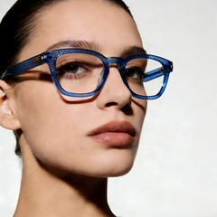 Lensly 25007 Retro Square Prescription Eyeglasses – Custom Myopia & Presbyopia Lenses, Premium Frame for Men & Women