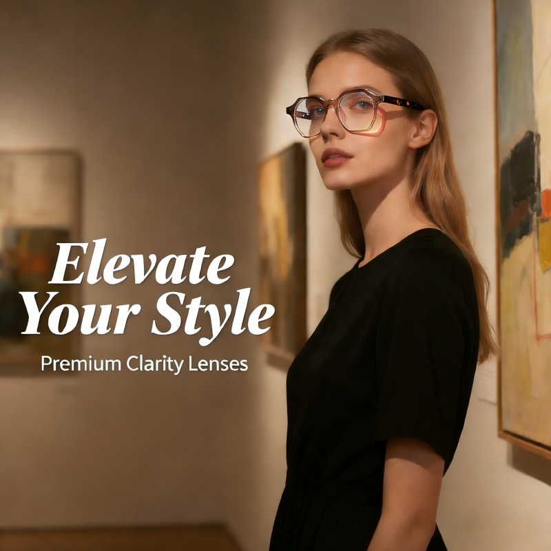 parabola  58884 Round Prescription Eyeglasses – Custom Myopia & Presbyopia Lenses, Premium Frame for Men & Women