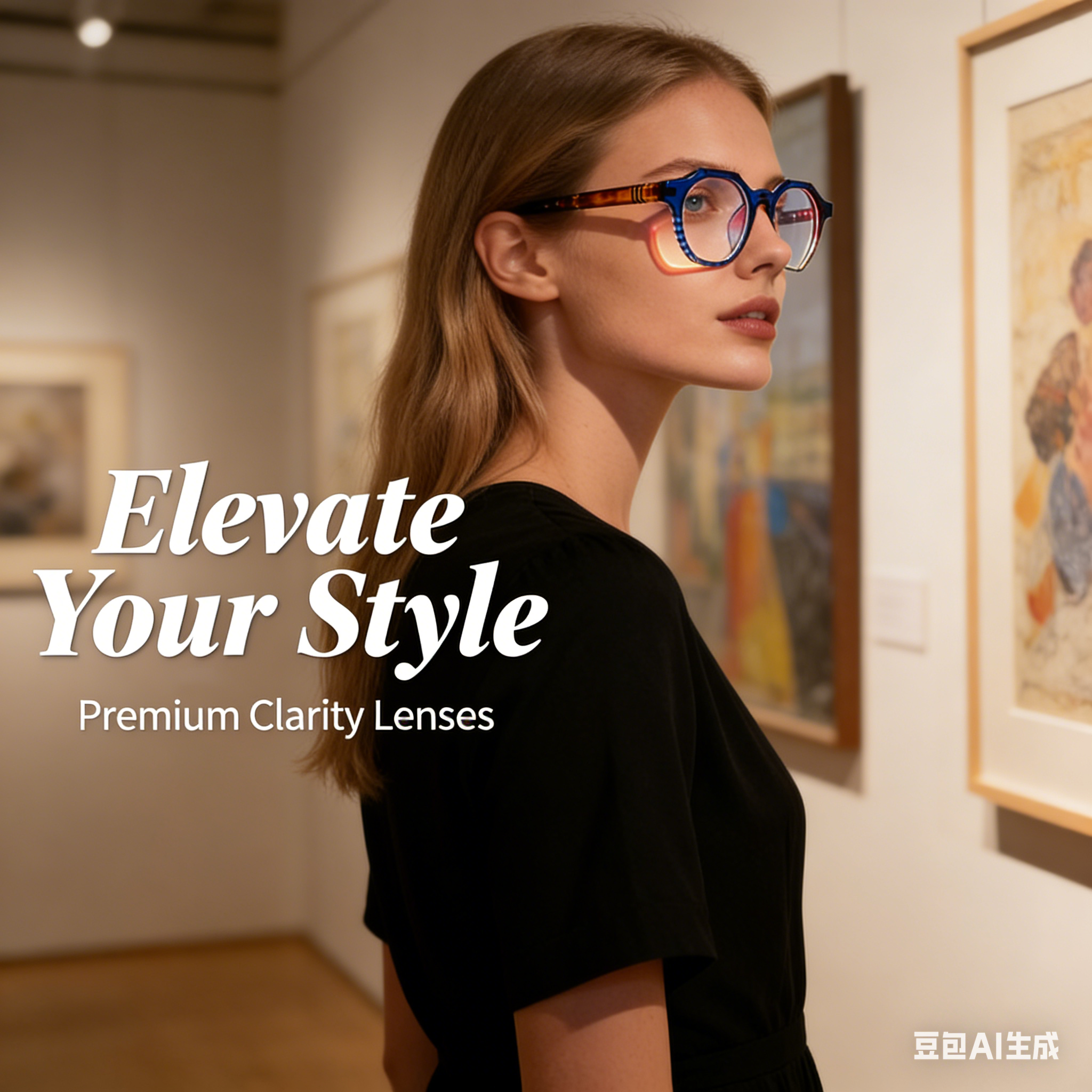 parabola  58884 Round Prescription Eyeglasses – Custom Myopia & Presbyopia Lenses, Premium Frame for Men & Women