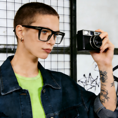 cantilever 20201 Modern Square Prescription Eyeglasses – Custom Myopia & Presbyopia Lenses, Premium Frame for Men & Women