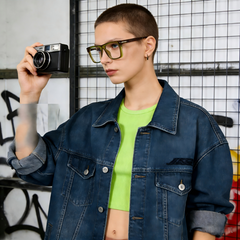 cantilever 20201 Modern Square Prescription Eyeglasses – Custom Myopia & Presbyopia Lenses, Premium Frame for Men & Women