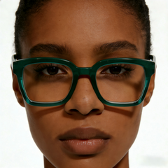 evanesce 581027 Bold Square Prescription Eyeglasses – Custom Myopia & Presbyopia Lenses, Premium Frame for Men & Women