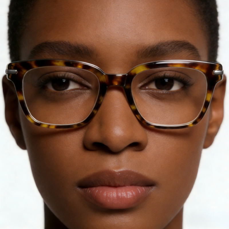 evanesce 581027 Bold Square Prescription Eyeglasses – Custom Myopia & Presbyopia Lenses, Premium Frame for Men & Women