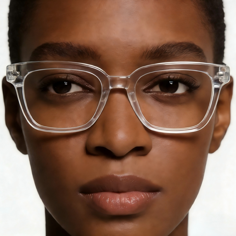 evanesce 581027 Bold Square Prescription Eyeglasses – Custom Myopia & Presbyopia Lenses, Premium Frame for Men & Women