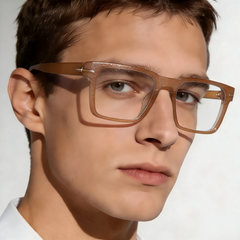 etherealaze 25005 Classic Square Prescription Eyeglasses – Custom Myopia & Presbyopia Lenses, Premium Frame for Men & Women