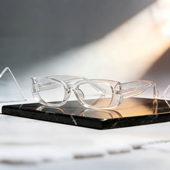 axiom 581049 Premium Square Prescription Eyeglasses – Custom Myopia & Presbyopia Lenses, Acetate Frame for Men & Women，Minimalist Design for Everyday Wear