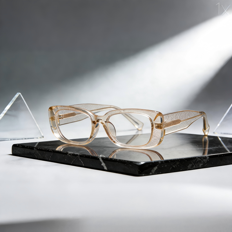 axiom 581049 Premium Square Prescription Eyeglasses – Custom Myopia & Presbyopia Lenses, Acetate Frame for Men & Women，Minimalist Design for Everyday Wear