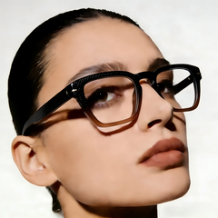 Lensly 25007 Retro Square Prescription Eyeglasses – Custom Myopia & Presbyopia Lenses, Premium Frame for Men & Women