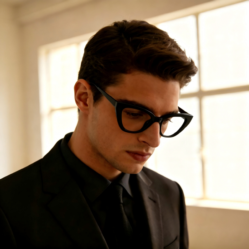 Nexus_LS036 Retro Cat Eye Prescription Eyeglasses – Custom Lenses for Myopia & Presbyopia, Premium Unisex Frames